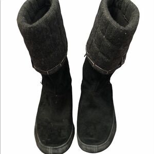 Cushe size 9 black suede winter boots